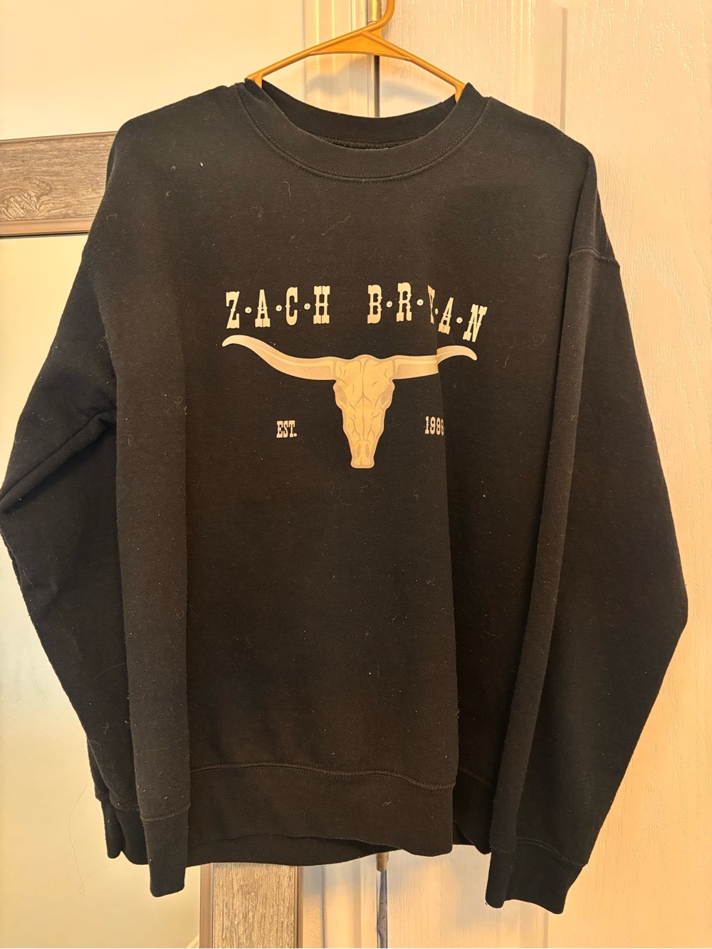Black Graphic Crewneck Sweatshirt